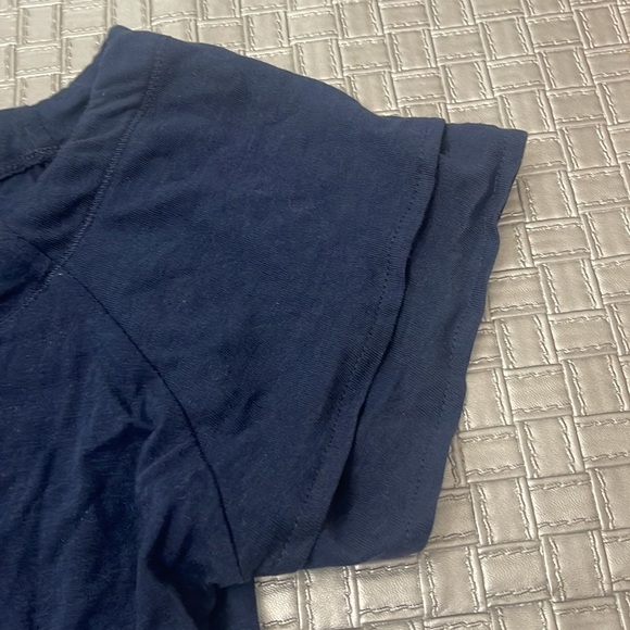Studio II Navy Blue Tie Front Short Sleeve Tee Women’s 1X - Picture 7 of 7